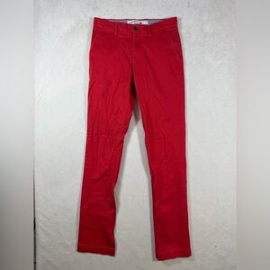 Lacoste Classic 29W Slim Fit Red Straight Leg Men’s Chino Designer Pants France